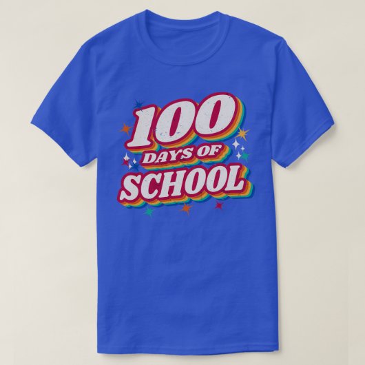 Retro 100 dagen school t-shirt (Design voorkant)