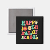 Retro 100 dagen schoollerarenstudenten 100e dag magneet (Voorkant / Achterkant)