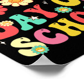 Retro 100 dagen schoollerarenstudenten 100e dag poster (Hoek)