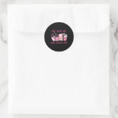 Retro 100 dagen van het doen van leraar dingen gra ronde sticker (Tas)