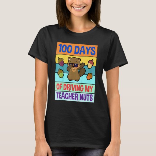 Retro 100 Days of Driving My Teacher Nuts Dabbing  T-shirt (Voorkant)