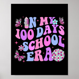 Retro 100ste dag van school leraar Kind 100 dagen  Poster