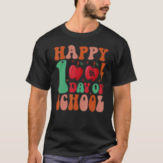 Retro 100ste dag van school leraren kinderen kind  t-shirt