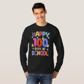 Retro 100th Day Of School Teachers Kids Child Happ T-shirt (Voorkant volledig)