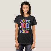 Retro 100th Day of School Teachers Kids Child Happ T-shirt (Voorkant volledig)