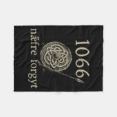 Retro 1066 Naefre Forgyt Never Forget Viking Engla Fleece Deken (Voorkant (Horizontaal))