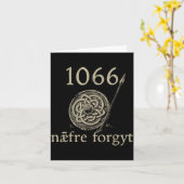 Retro 1066 Naefre Forgyt Never Forget Viking Engla Kaart (Gele Bloem)