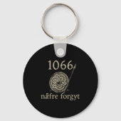 Retro 1066 Naefre Forgyt Never Forget Viking Engla Sleutelhanger (Voorkant)