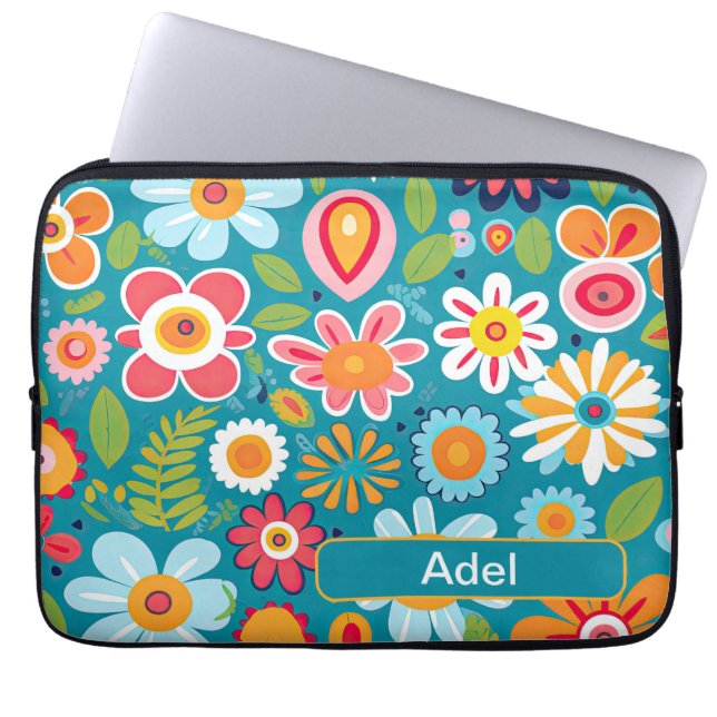 Retro 10 laptop sleeve (Voorkant)