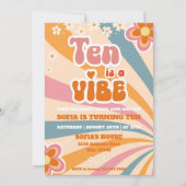 Retro 10e Verjaardagsuitnodiging Sjabloon Kaart (Voorkant)