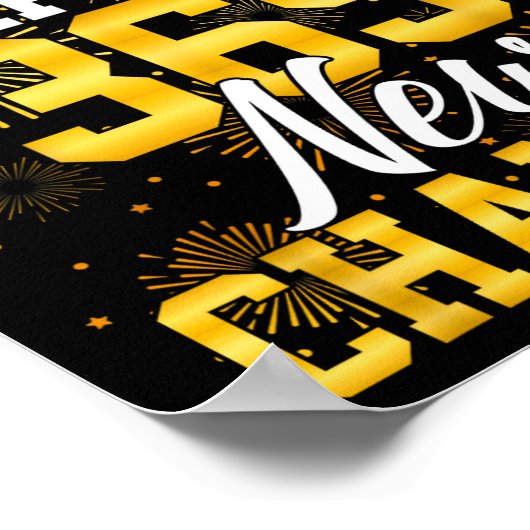 Retro 12 New Chapters 365 New Chances Happy New Ye Poster (Hoek)