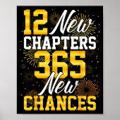 Retro 12 New Chapters 365 New Chances Happy New Ye Poster (Voorkant)