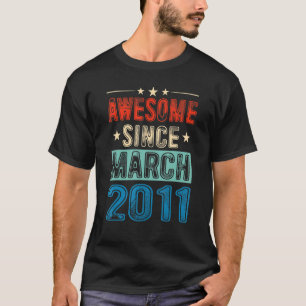 Retro 12e verjaardag start 912 jaar Geweldige sind T-shirt