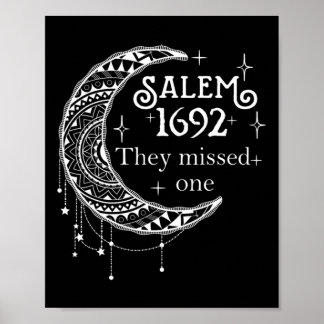 Retro 1692 Ze misten een heks Salem 1692 Hallow Poster