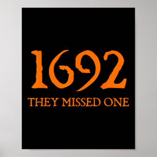 Retro 1692 Ze misten een heks Salem 1692 Hallow Poster