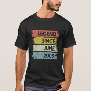 Retro 16 jaar oude legend sinds juni 2005 t-shirt