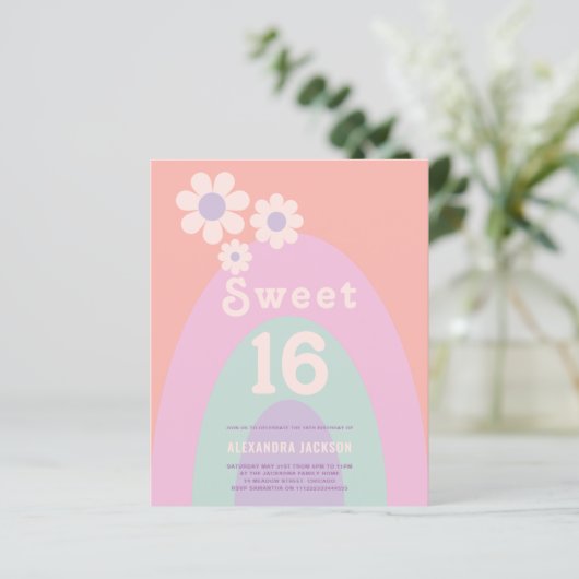 Retro 16e verjaardag (Staand voorkant)