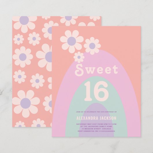 Retro 16e verparty (Voorkant / Achterkant)