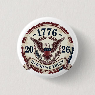 Retro 1776 Adelaar Badge Patriottisch Ronde Button 3,2 Cm