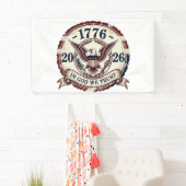 Retro 1776 Adelaar Badge Patriottisch Spandoek (Insitu)