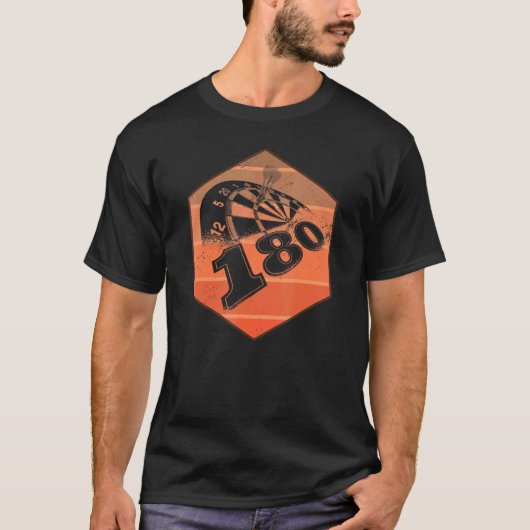 Retro 180-kunstbordtrofeedart t-shirt (Voorkant)
