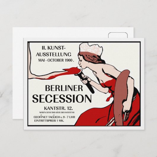 Retro  1900 Berlin Art Expo Briefkaart (Voorkant / Achterkant)