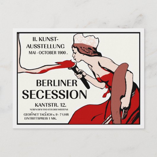 Retro  1900 Berlin Art Expo Briefkaart (Voorkant)