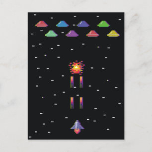 Retro 1908s videogame arcade briefkaart