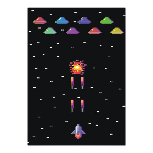Retro 1908s videogame arcade foto afdruk (Voorkant)