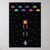 Retro 1908s videogame arcade poster (Voorkant)