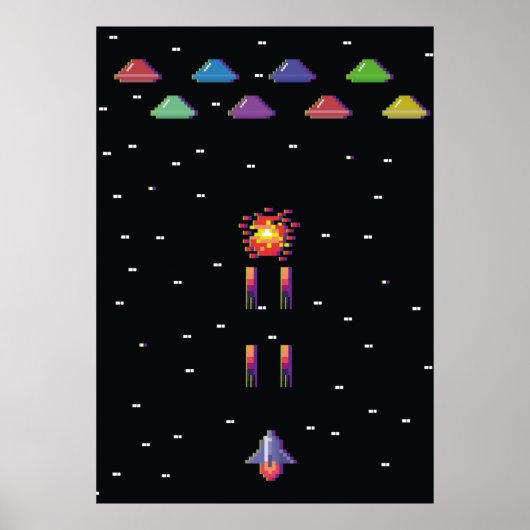 Retro 1908s Videospel arcade Poster (Voorkant)