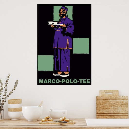 Retro 1910 Duitse thee en Poster (Keuken)