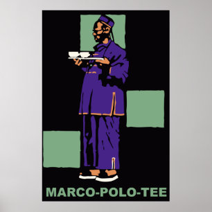 Retro 1910 Duitse thee en Poster