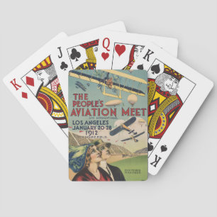 Retro 1912 Los Angeles Luchtshow Reis Kunst Pokerkaarten