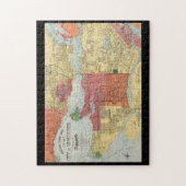 Retro 1914 Kaart Stad van Vancouver British Columb Legpuzzel (Verticaal)