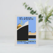 Retro 1920s 1930s stijl verzendadvertentie briefkaart (Staand voorkant)