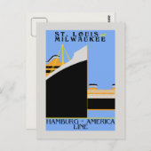 Retro 1920s 1930s stijl verzendadvertentie briefkaart (Voorkant / Achterkant)