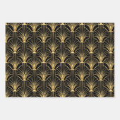 Retro 1920s Art Deco Goud Patroon Geometrische Gif Inpakpapier Vel (Voorkant)