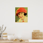 Retro 1920s Silent Movies Actress Florence Vidor Poster (Keuken)