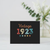 Retro 1923 100e verjaardag cadeau 100 jaar briefkaart (Staand voorkant)