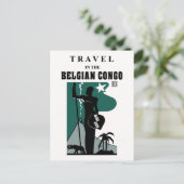 Retro 1930 Afrikaanse stijl Belgisch Congo reizen Briefkaart (Staand voorkant)