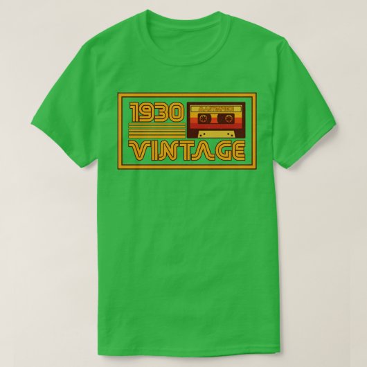 Retro 1930 Masterpiece Cassettebandje T-shirt (Design voorkant)