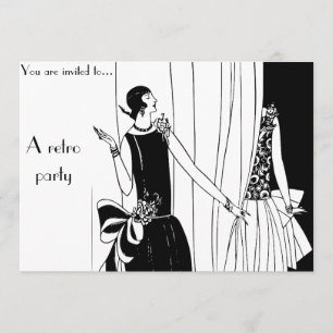 Retro  1930 met de thema's zwart-wit kaart