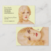 Retro 1930 visitekaartje (Voorkant / Achterkant)