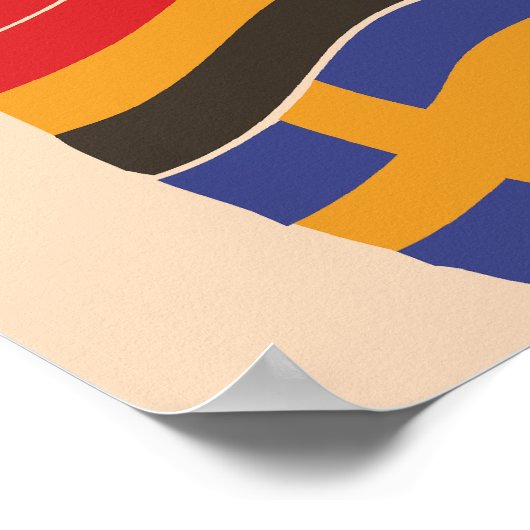 Retro 1930s art deco design cycling poster (Hoek)