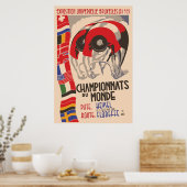 Retro 1930s art deco design cycling poster (Keuken)