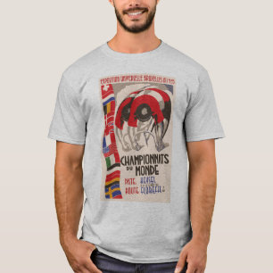 Retro 1930s art deco design cycling t-shirt