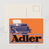 Retro 1930s Duitse schrijfmachine Briefkaart (Voorkant / Achterkant)