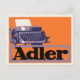 Retro 1930s Duitse schrijfmachine Briefkaart