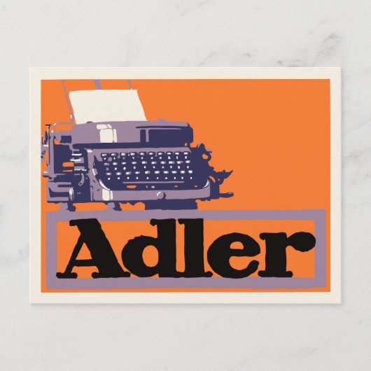 Retro 1930s Duitse schrijfmachine Briefkaart (Voorkant)